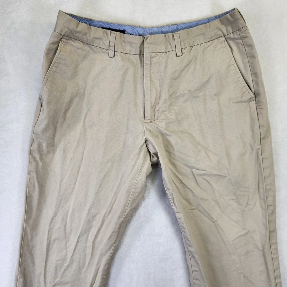 Mens J. Crew Chino Pants Tan Straight Fit Casual Dress Khaki‎ W34 L30